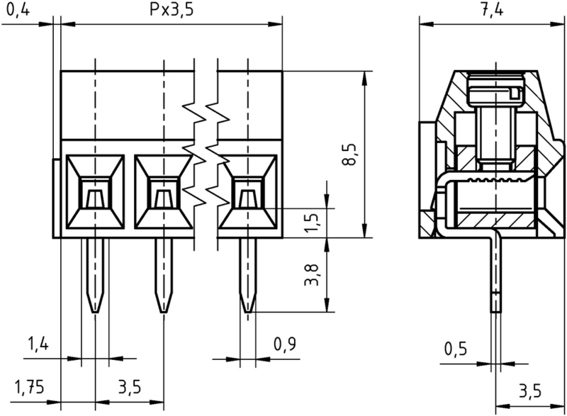 AK601/..-3.5-V-GREEN