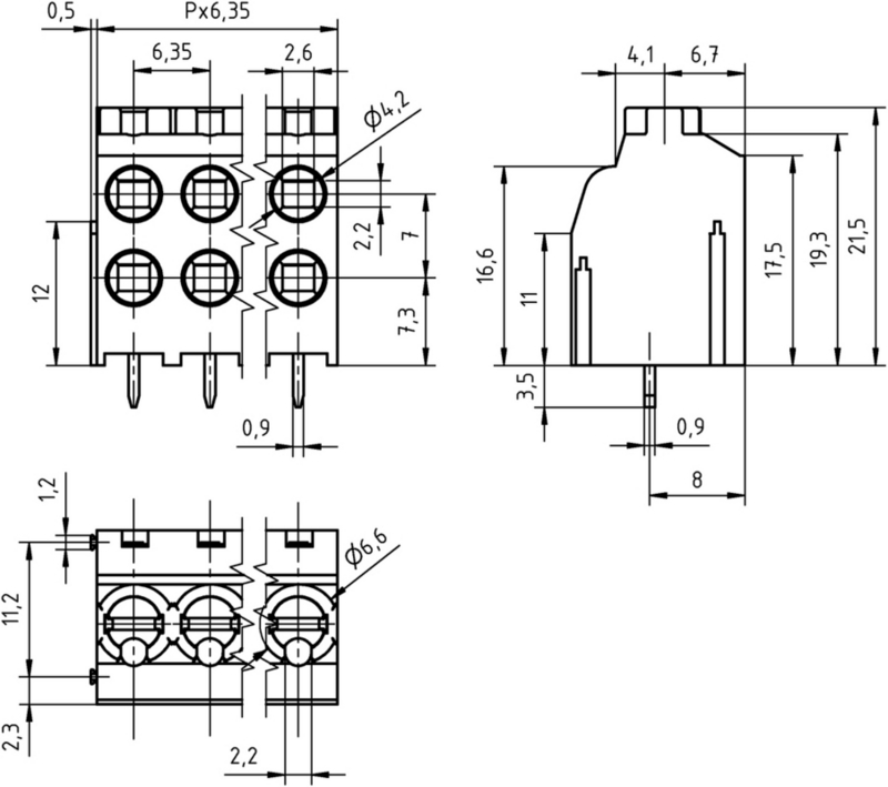 AKZ4801/..KD-6.35-V-SCHWARZ-HT