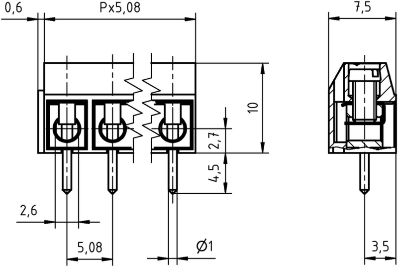 AKZ500/..DS-5.08-V-GRAU